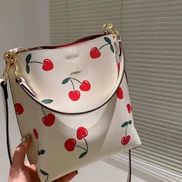 NEW Designer Bag Cherry Printing Purse Handbag Totes Womens Tote Bag Woman Hand Charlie Shoulder Bucket Bag Ladies Large Capacity Shopping Bags Wallet 230207