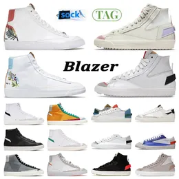 Blazer Mid 77 Vintage Running Outdoor Shoes Mens Womens Og Blazers Jumbo All Hallows Eve Catechu имеет хорошую игру