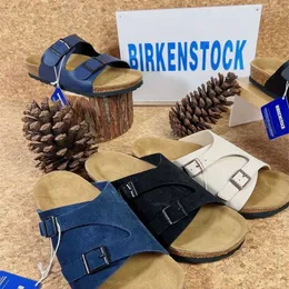 مصمم المصانع Slippers Birkinstocks النعال الجديدة للرجال والنساء لارتداء الصنادل في صيف زوريخ باطن الفلين غير المنقوشين "