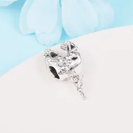 925 Sterling Silver Bell Captain Hook Hook Bead Bead تناسب المجوهرات الأوروبية Pandora أساور سحر