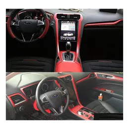 Car Stickers For Ford Mondeo Mk4/5 2013 Interior Central Control Panel Door Handle 5Dcarbon Fiber Decals Styling Accessorie Drop Del Dhdmw