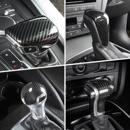 Koolstofvezel sticker auto styling console versnellingshendel handgreep hoofd frame cover sticker voor Audi A3 A4 A5 A6 A7 Q2 Q5 Q7 S3 S4 S5 S6 S7330I