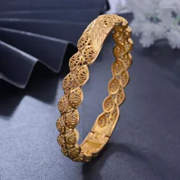 Bangle Wando Bangles 1pcs/lot Gold Color For Women Link Bracelet Africa Bresslate Jewelry Female Halloween GiftBangle Lars22
