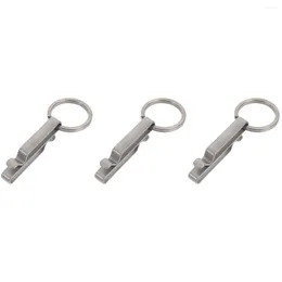 Nyckelringar Set 3 män Keychain Key Pendant Mens Reversible Belt Carabiner Clip Titanium Alloy Metal Buckle Chain Chain