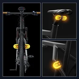 أضواء الدراجة LED دراجة التحكم عن بُعد إشارة انعطاف مصباح تحذير للدراجة المضاد للماء لإكسسوارات ركوب الدراجات في الهواء الطلق 230221