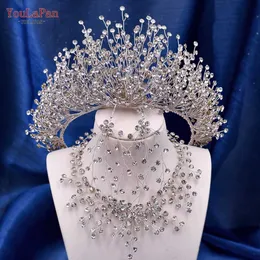 Tiaras Youlapan HP193PS Lüks Gelin Taç Rhinestone Düğün Mücevher Baş Bantları Gelinler İçin Saç Aksesuarları Parlak Pageant Tiara Crown Z0220