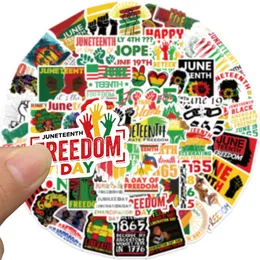 50pcs Juneteenth Özgürlük Günü Çıkartmaları Paten Aksesuarları Su Geçirmez Vinil Sticker Kaykay Dizüstü Bilgisayar Bagajı Bisiklet Motosiklet Telefon Araba Aracıları