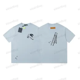 Xinxinbuy Men Designer Tee T Shirt 23SS Multi-Tools Haft haftowa bawełniana bawełniana bawełniana bawełniana