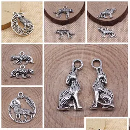 Charms For Jewelry Making Kit Pendant Diy Accessories Lion Wolf Drop Delivery 202 Dhy9O