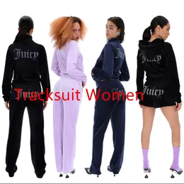 2023 Ustaw dwupoziomowe spodnie damskie aksamitne soczyste dreski kobiety set set tort garnitur Couture Juciy Coture Sweatsuits Women Tracksuit Rozmiar Sm L xl