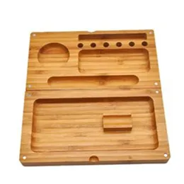 Pure Hand Wood Pipe Aw Original Tr￤ cigarettmaskin Operationsbord Cigarettbricka Dubbelbr￤da Solid tr￤platta