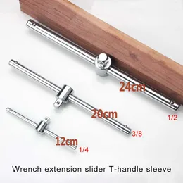 Handverktygsuttag Skiftnyckel T-Handle Extension Sliding Bar Connection 1/4 "3/8" 1/2 "Multifunktionell kit