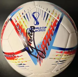 FLORES LIONEL Autografado Assinado Automático Colecionável Memorabilia COPA DO MUNDO DE 2022 BOLA DE FUTEBOL