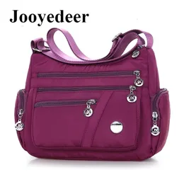 Worki wieczorowe Jooyedeer Women Oxford Waterproof Waterproof Casual Crossbody Multifunkcyjny torebka zakupowa duża pojemność Messenger 230220