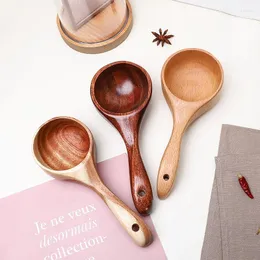 Bowls Eco-Friendly Solid Wood Scoop Japanese-style Rice Kitchen Water Wooden Spoon Salad Bowl Dessert Korean