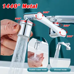 Andra kranar duschar ACCS Universal Metal Copper Spray Head Tap Extension 1440 ° Rotation Kitchen Auerator Extender 1080 ° 360 ° Sink Sprayer 230221