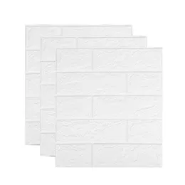 Wallpapers Wallstickers 3D Stone Brick Selbstklebende Wandaufkleber Einfaches Einfügen und Abziehen von Back Splash Paper Shelf VC