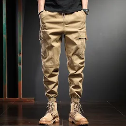 Calça masculina Cargo Militarteselfocks Multipocket Troushers Solid Color Casual Pant Outdoor Jogger 230221