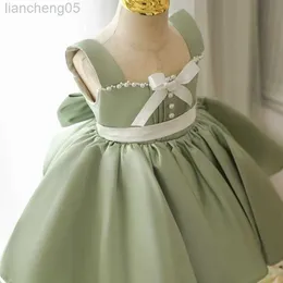 Sukienki dziewczynki dziewczyna sukienka księżniczka nowonarodna zielona koronkowa sukienka bapty kwiat dziewczyny sukienka maluch chrzest elegancka księżniczka come w0221