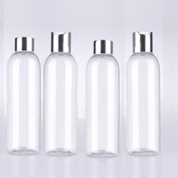 Butelki do przechowywania 30pcs 200 ml DIY Tranrzysta plastikowa butelka 200 cm3 zwierzak z aluminiową śrubą zaślepki płyn do pielęgnacji skóry