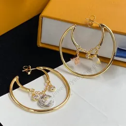 2024 Luxury Brand Designer High Quality Brand Hoop Plant Clover Gold Earrings Letters Women's Party Wedding Par Gifts smycken 925 Silver Bästa kvalitet