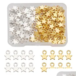 Charms 1 Box Mix Color Tibetan Style Alloy Star för DIY Armbandsmycken Making Decor Accessories Drop Delivery 202 DHBWV