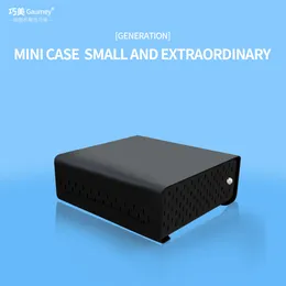 ITX CASE COMPOMENS CASE DESKTOP HUVUDS CASE CASE MINIMalistiskt bärbart anpassat NAS-fodral Mini för direkt plug-in-strömförsörjning 2,5-tums hårddisk