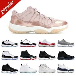 2021 men women basketball shoes Jumpman 11 11s Rose Gold Low Concord Bred Cap and Gown White Metallic Silver sport sneakers mens trainer Y9RF