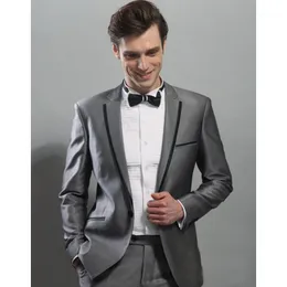 メンズスーツブラックエッジジャケットGroom Tuxedos Groomsman Suit Wedding Custom Mad Man for Clothes（Jacket Pants）Blazers