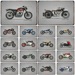 오토바이 빈티지 금속 포스터 경주 장식 주석 표지