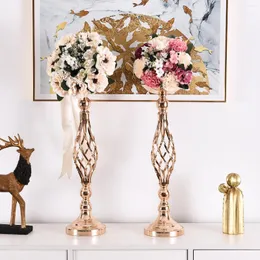 Party Decoration Flowers Metal Candle Holders Wedding Centerpiece Flower Rack Vases Candlestick Table Stand Valentine Decor
