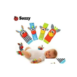 Babyspeelgoed sozzy sokken speelgoed cadeau pluche tuin bug pols rammelaar 3 stijlen educatieve schattige fel kleur drop levering geschenken leren onderwijs dhfso