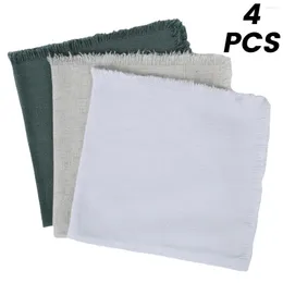 Table Napkin Cloth Napkins Durable Cotton And Linen Delicate With Fringe 18 X 18inch Multifunctional Soft