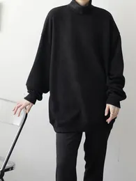 Camisetas para hombres syuhgfa ropa para hombres manga larga tortuga camiseta de color sólido 2023 otoño invierno streetwear coreano engrosamiento
