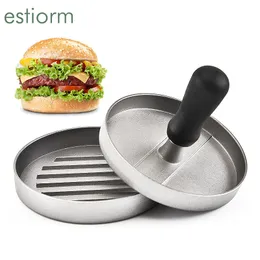 Meat Poultry Tools NonStick Hamburger Burger Press Round Meat patty MakerMold Kitchen Mould gadgets Barbecue Tools 230221