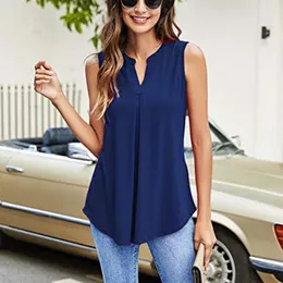 دبابات Camisoles للسيدات غير الرسمي TOP TOP Summer Blue Black Stest Sifeveless v Neck Camisole Woman Streetwear Tunic 2204