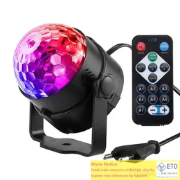 Colorful Sound Activated Disco Ball LED Stage Lights 3W RGB Laser Projector Light Lamp Christmas Party Supplies Kids Gifts sea free