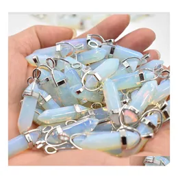Charms Glass Opal Stone Hexagonal Pillar Point Chakra Pendant Fashion ACC f￶r ￶rh￤ngen Halsband smycken Makin Mjfashion Drop Deliver DHQG8