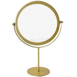 Mirrors Nordic Net Red Mirror Princess Desk Dressing Golden Round Iron Simple