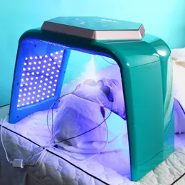 Máquina de terapia de luz de face facial mais recente de 7 cores com nano spray uv luz ems compressa quente