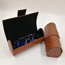 Bolsas de joyería para hombre y mujer, gran caja cortical hecha a mano para anteojos, gafas de sol personalizadas creativas europeas y americanas, espejo de tinta