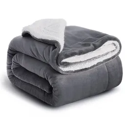 Filt tjock vinter täcke täcke varm ull för säng kontor resor dubbelsäng på sängen par queen size 230221