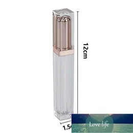8ml 립글로스 튜브 컨테이너 DIY 립 샘플 이동을위한 립 브러시 골드/실버 뚜껑이있는 미니 리필 가능한 립밤 병 클리어