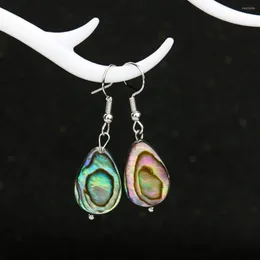 Dangle Earrings Natural Abalone Shell Water Tear Drop Ocean Animal Paua Summer Beach Ear Hook Woman Girl Jewelry Gift