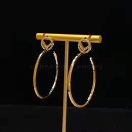 Designer di gioielli di marca C cerchio d'oro di alta qualità lettera D Orecchini da donna regalo per sposi in argento 925