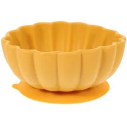 Bowls Silicone Weaning Bowl Baby Pumpkin Blossom Salad Suction