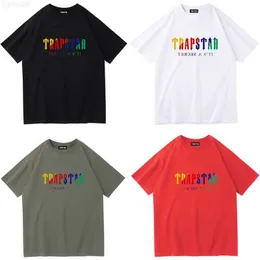 Men's T-Shirts TRAPSTAR Men's Letter Print TShirt Breathable Oversized Short Sleeve Casual Tee Clothing Soft Cotton Streetwear DT736 Z0221