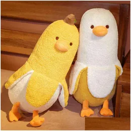 Plush Dolls 50/70Cm Creative Banana Duck Toys Pillow Soft Down Cotton Cartoon Slee Home Sofa Bed Decoration Girl Gifts Drop Delivery Dhml2