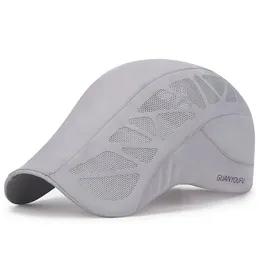 Design berretto da anatra cappello da visiera per il tempo libero all'aperto cappello in avanti tessuto ad asciugatura rapida misura regolabile