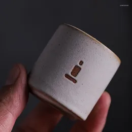 Fubry spodki Luwu White Ceramic Tea Cup ręcznie robione mnich teacupy chińskie 35 ml